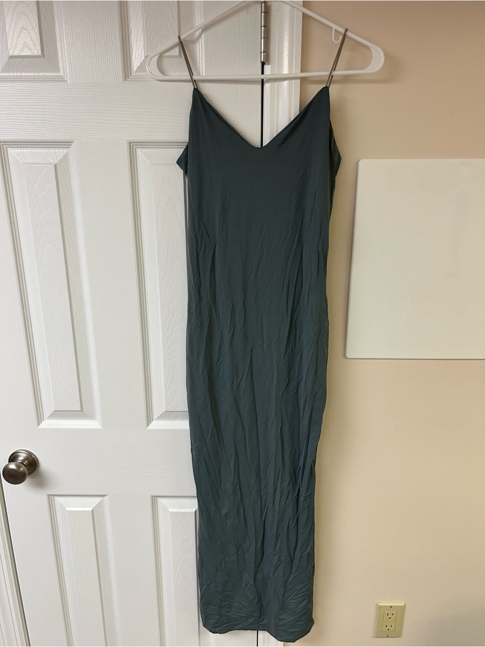 SHEIN midi tight slip dress spaghetti straps